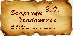 Bratovan Vladanović vizit kartica